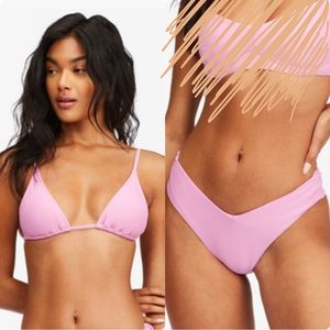 Billabong - Sol Searcher Fiji Bikini Top & Bottoms (NWT) Paradise Pink